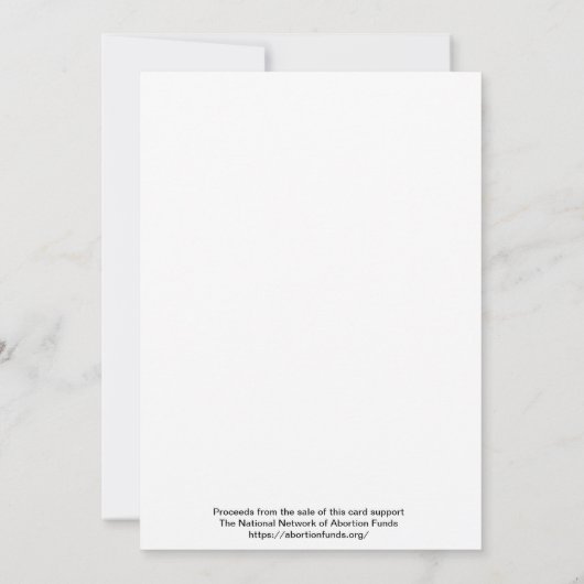 プロチョイス生殖権クリスマスカード サンキューカード (裏面)