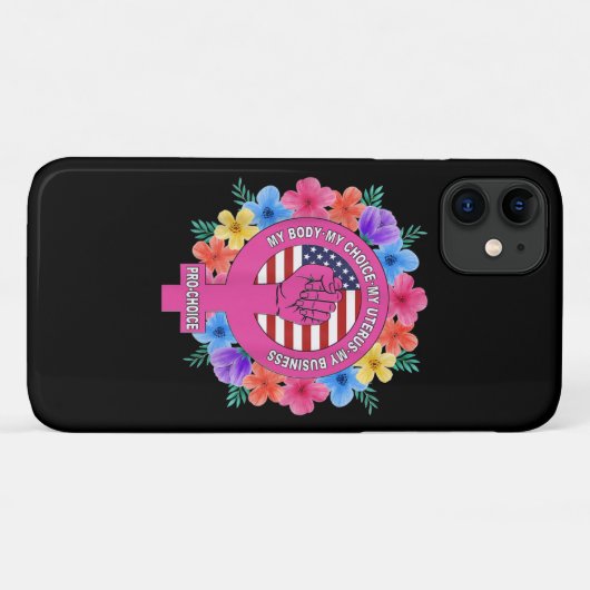 プロチョイス私の体私の選択私の子宮マイビジネス Case-Mate iPhoneケース (裏面(横))