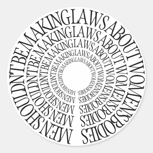 プロチョイス – フェミニストラウンドステッカー ラウンドシール (正面)