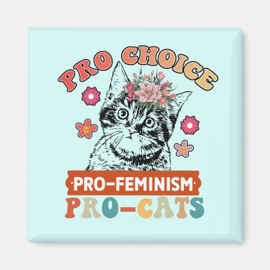 プロチョイス、プロフェミニスト マグネット (正面)