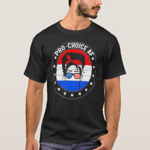 プロチョイスAf Messy Bun Pro Roe 1973フェミニストガール Tシャツ