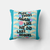 プロットねじれ再び生意気なおもしろいブックオーバーデザイン クッション (裏面)