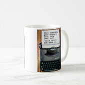 "プロットねじれ"のマグ-完全なタイプライター コーヒーマグカップ (正面右)