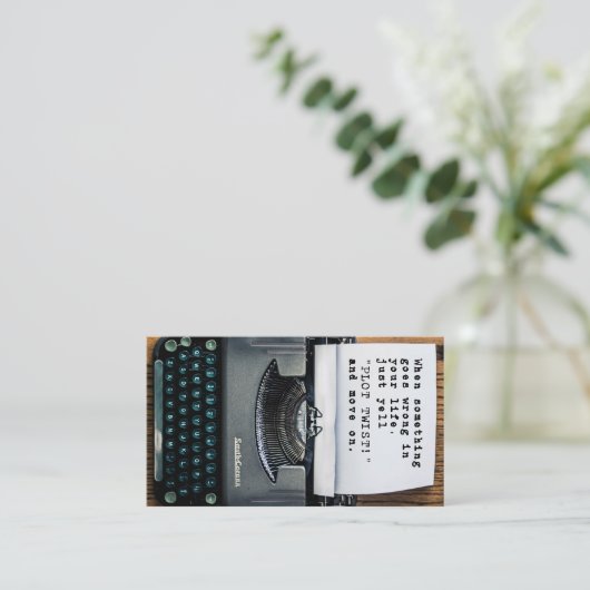 "プロットねじれ"の名刺-完全なタイプライター 名刺 (スタンド正面)