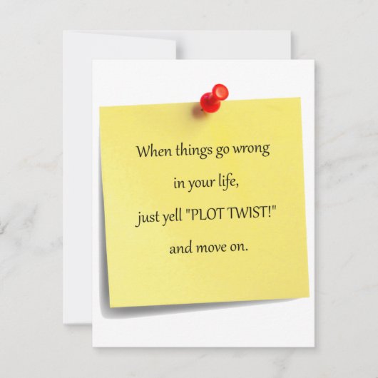 プロットのねじれのポスト・イットの招待状 招待状 (正面)