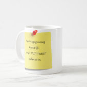 プロットのねじれの付箋のコーヒー・マグ コーヒーマグカップ (正面左)