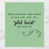 プロットのツイストがアドバイスのワイズフレーズ上で移動 ワインラベル (シングルラベル)