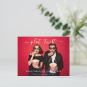 プロットのツイスト |の結婚お知らせ写真の予約 ポストカード (スタンド正面)