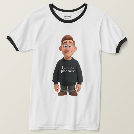 プロットツイストが私 Funny Existential Meme Tシャツ (デザイン正面)