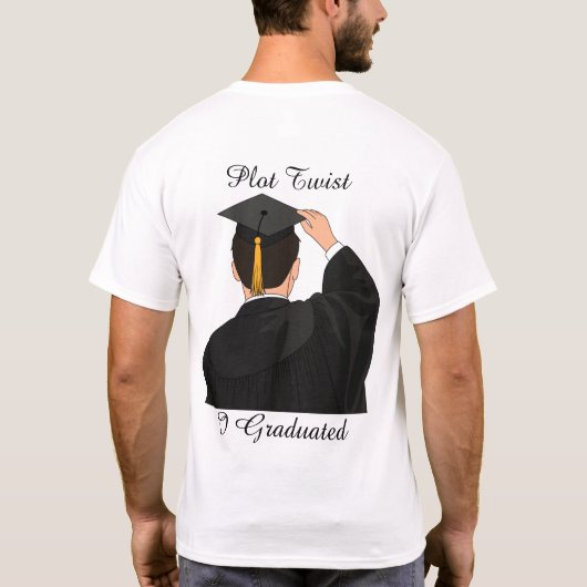 プロットツイスト 私は卒業した ミニマリスト卒業  Tシャツ (裏面)