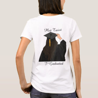 プロットツイスト 私は卒業した ミニマリスト卒業Tシャツ Tシャツ
