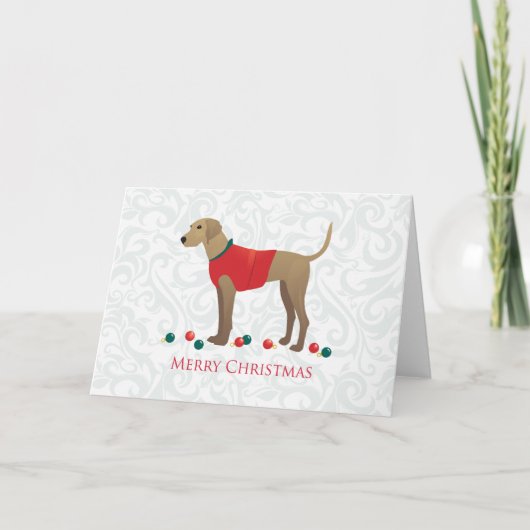 プロットハウンド狩りドッグメリークリスマスデザイン シーズンカード (正面)