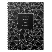 プロッパーソナライズされたトとスキームのジオメトリパターン ノートブック (正面)