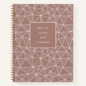 プロッパーソナライズされたトとスキームのジオメトリパターン ノートブック (正面)