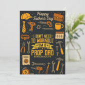 プロップのトレーニングパパのダンスカード 招待状 (スタンド正面)