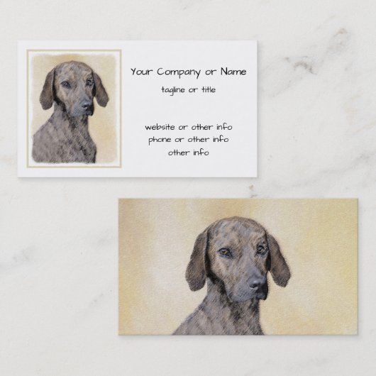 プロッ絵画ツ – かわいいオリジナルドッグアート 名刺 (正面/裏面)