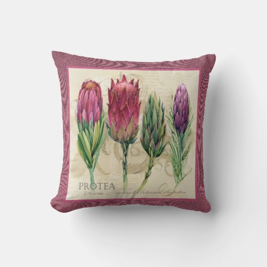 プロテアかわいらし枕 クッション (正面)