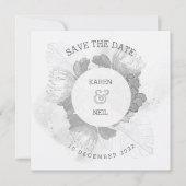 プロテアと植物の結婚式 Save The Date 招待状 (正面)