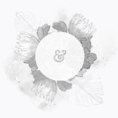 プロテアと植物の結婚式 Save The Date 招待状