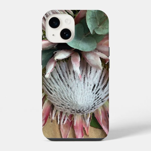プロテアの水彩iPhoneケース iPhoneケース (裏面)