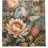 プロテアの花が咲く美しいガーデンビー シャワーカーテン (正面)