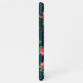 プロテアの花と蝶の模様 iPhoneケース (左側)