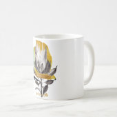 プロテアの花と金ゴールドのマグカップ コーヒーマグカップ (正面右)