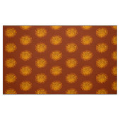 プロテアの花のプリント: 、黄色い茶色、オレンジ ファブリック (ファットクウォーター)