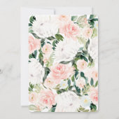 プロテアの花のベビーシャワー 女の子の招待状 招待状 (裏面)