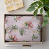 プロテアの花の花房とセージ葉の花 薄葉紙 (ギフト)