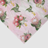 プロテアの花の花房とセージ葉の花 薄葉紙 (詳細)