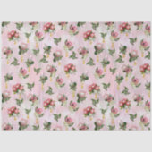 プロテアの花の花房とセージ葉の花 薄葉紙 (正面)