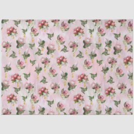 プロテアの花の花房とセージ葉の花 薄葉紙