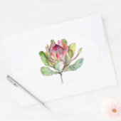 プロテアの花 楕円形シール (封筒)