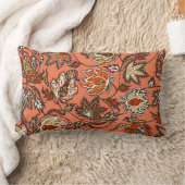 プロテアろうけつ染めトロピカルフラワーランバーピロー ランバークッション (ブランケット)