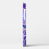 プロテアろうけつ染めハワイアン熱帯フローラ薄紫 Case-Mate iPhoneケース (裏面 / 左)