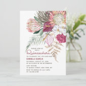 プロテアウォーターカラーフローラブーケキンセニェラ 招待状 (スタンド正面)