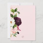 プロテアエレガントクリーム赤面バラブライダルシャワー 招待状 (裏面)