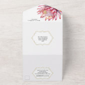 プロテアシュガーブッシュフインボス水彩美化主義者 オールインワン招待状 (外側)