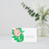 プロテアフラワーウォーター色植物性ピンク 名刺 (スタンド正面)