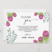 プロテアフラワーガーデンありがとう結婚とう 招待状 (正面)