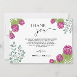 プロテアフラワーガーデンありがとう結婚とう 招待状