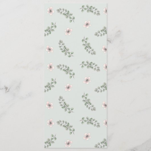 プロテアフラワーズウォーターカラーフラワーメニュー メニュー (裏面)