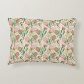 プロテアフラワーデザートフローラピンク柄 アクセントクッション (裏面)