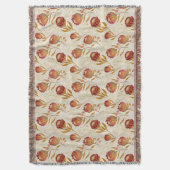 プロテアフラワーデザートフローラピンク柄 スローブランケット (正面縦)