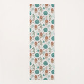 プロテアフラワーデザートフローラピンク柄 ヨガマット (正面)