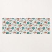 プロテアフラワーデザートフローラピンク柄 ヨガマット (正面(横))