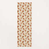 プロテアフラワーデザートフローラピンク柄 ヨガマット (正面)