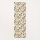 プロテアフラワーデザートフローラピンク柄 ヨガマット (正面)