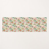 プロテアフラワーデザートフローラピンク柄 ヨガマット (正面(横))